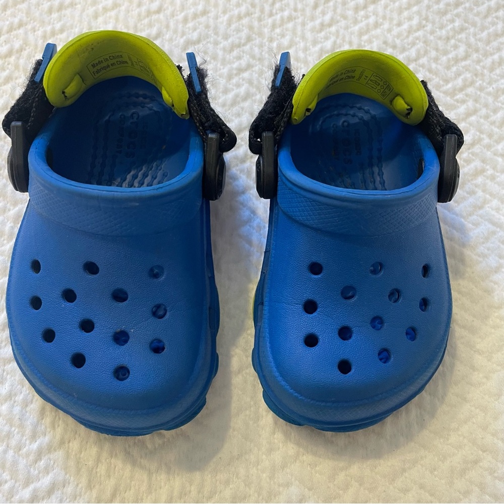 CROCS “All-Terrain” infant toddler Blue and green Sandals
